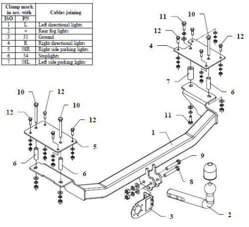 Tow bar  FIAT SEICENTO